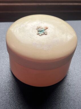 Antique Pre-WWII Dutch Girl Celluloid Powder Box – "French Ivory" Vanity Jar